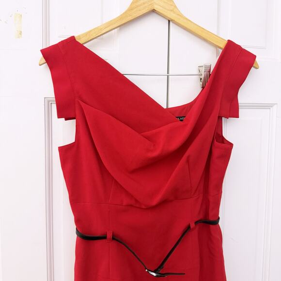 Black Halo Jackie O Belted Dress (Size 4) - Picture 7 of 10